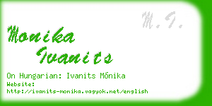 monika ivanits business card